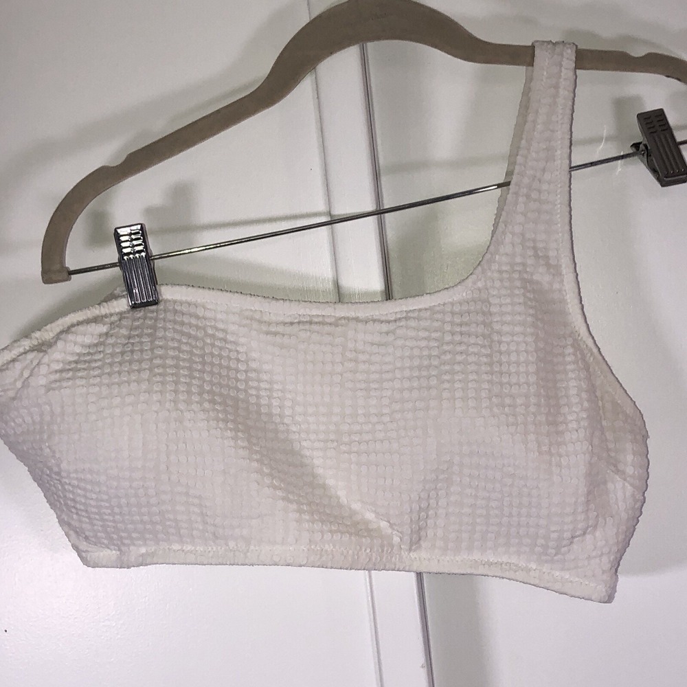 Aerie One Shoulder Strap Off White Bikini Swim Top Swimsuit XL